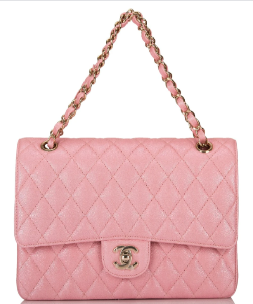 Chanel Caviar Quilted Small Double Flap Bag Pink Gold-Tone