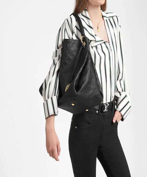 lv artsy mm monogram empreinte leather black