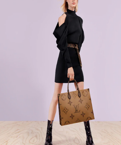 LV Onthego Monogram Canvas &amp; Monogram Reverse Canvas GM