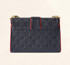 LV Saint Sulpice PM Monogram Empreinte Leather Marine Rouge