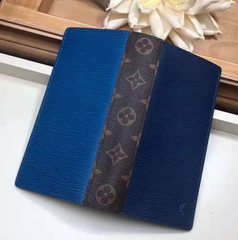 LV Brazza Wallet Epi Leather Blue