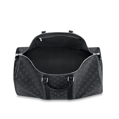LV Keepall 55 Bandouliere Duffel Bag Monogram Eclipse Canvas