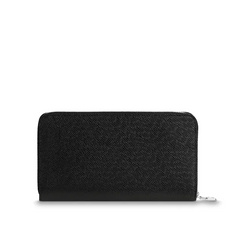 LV Zippy Organizer Taiga Leather Black