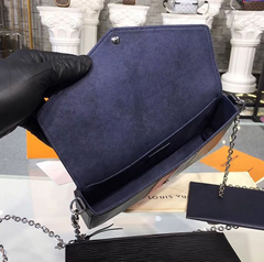 LV Pochette Felicie Epi Leather Noir