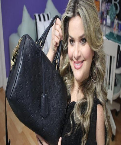 LV Speedy Bandouliere 25 Monogram Empreinte Leather Marine Rouge