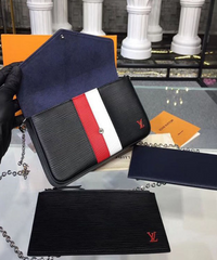 LV Pochette Felicie Epi Leather Noir