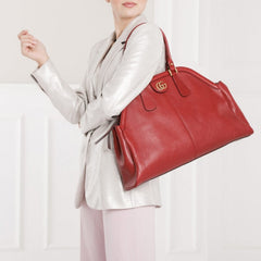 Gucci Re(Belle) Large Top Handle Tote Leather Red