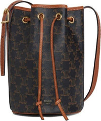 Celine Small Drawstring Bag In Triomphe Canvas