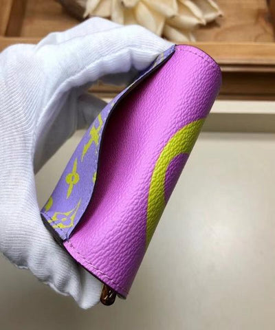 LV Summer 2019 Zoé Wallet Monogram Canvas Pink / Lila