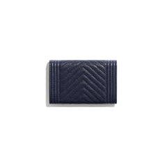 Chanel Boy Chanel Flap Card Holder Black