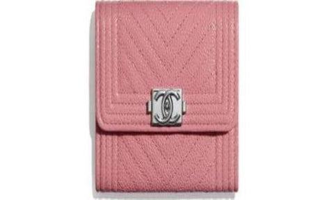 Chanel Boy Small Flap Wallet Pink