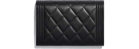Chanel Boy Small Flap Wallet Black