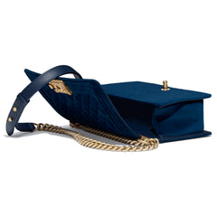 Chanel Boy Medium Handbag Blue