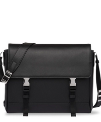 Prada Saffiano Leather Shoulder Bag Black