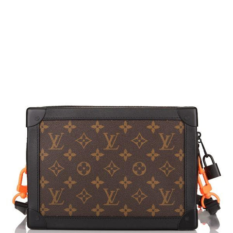 LV Soft Trunk Monogram Coated Canvas Black Trim