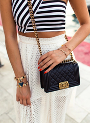 Small Boy Chanel Handbag Black-Gold