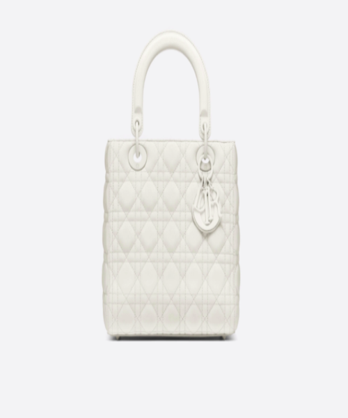 Lady Dior Ultra-Matte Medium Bag White