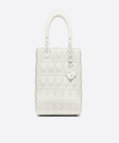 Lady Dior Ultra-Matte Medium Bag White
