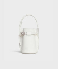 Celine Big Nano Bucket In Supple Grained Calfskin White