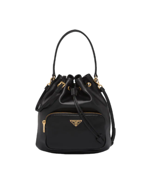 Prada Duet Leather Shoulder Bag