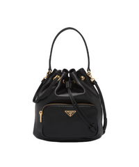Prada Duet Leather Shoulder Bag