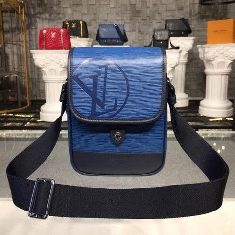 LV Messenger Bag Epi Leather Blue