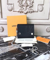 LV Rivets Chain Wallet Epi Leather