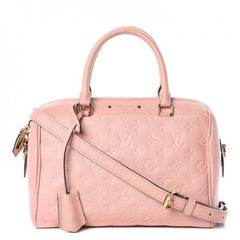 LV Speedy Bandouliere 30 Monogram Empreinte Leather Rose Poudre