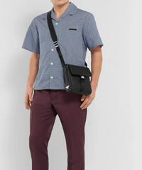 Prada Saffiano Leather Shoulder Bag Black