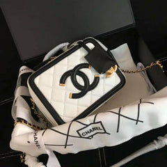 Chanel Small Vanity Case White
