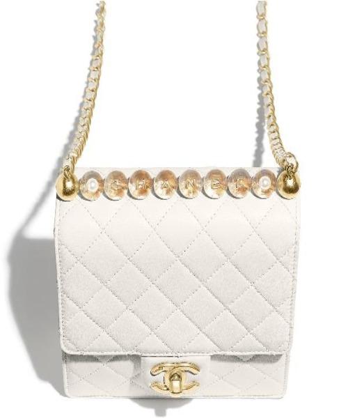 Chanel Flap Bag White Goatskin