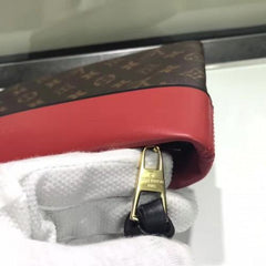 LV Pochette Tuileries Monogram Coated Canvas Red