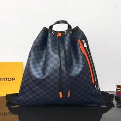LV Drawstring Backpack Damier Colbat Race