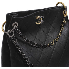 Chanel Hobo Handbag Black