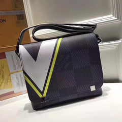 LV District PM Messenger Bag Damier Cobalt Canvas Yellow