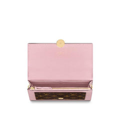 LV Flore Chain Wallet Rose Ballerine