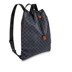 LV Drawstring Backpack Damier Colbat Race