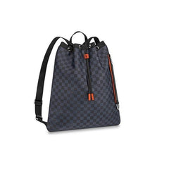 LV Drawstring Backpack Damier Colbat Race