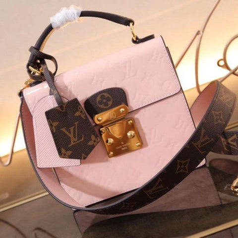 LV Spring Street Monogram Vernis Rose Ballerine