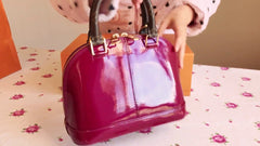 LV Alma BB Patent Leather Magenta