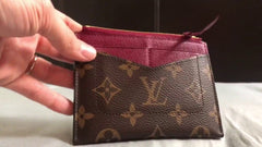 LV Zipped Card Holder Monogram Raisin Purple