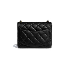 Chanel Mini Flap Bag Black Lambskin Gold Hardware