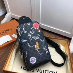 LV Avenue Sling Bag Damier Graphite Maps of the Renaissance