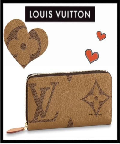 LV Monogram Reverse Zippy Wallet Brown