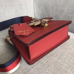 Gucci Queen Margaret Leather Bag Red