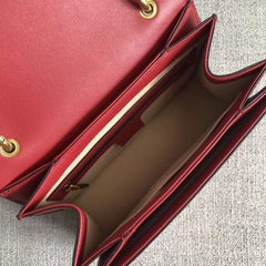 Gucci Queen Margaret Leather Bag Red