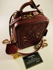 Chanel Small Vanity Case Red