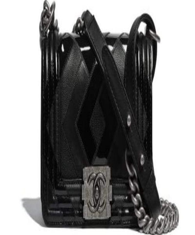 Chanel Boy Medium Handbag Lambskin Black