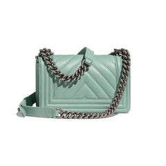 Chanel Boy Medium Caviar Leather Sky Blue