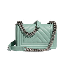 Chanel Boy Medium Handbag blue